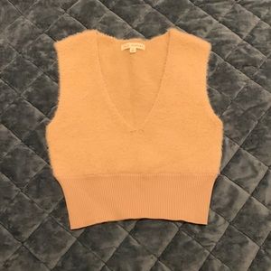 Fuzzy knit mini vest